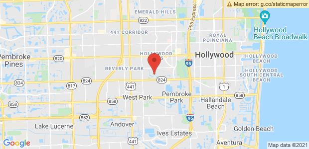 Hollywood,Florida Map